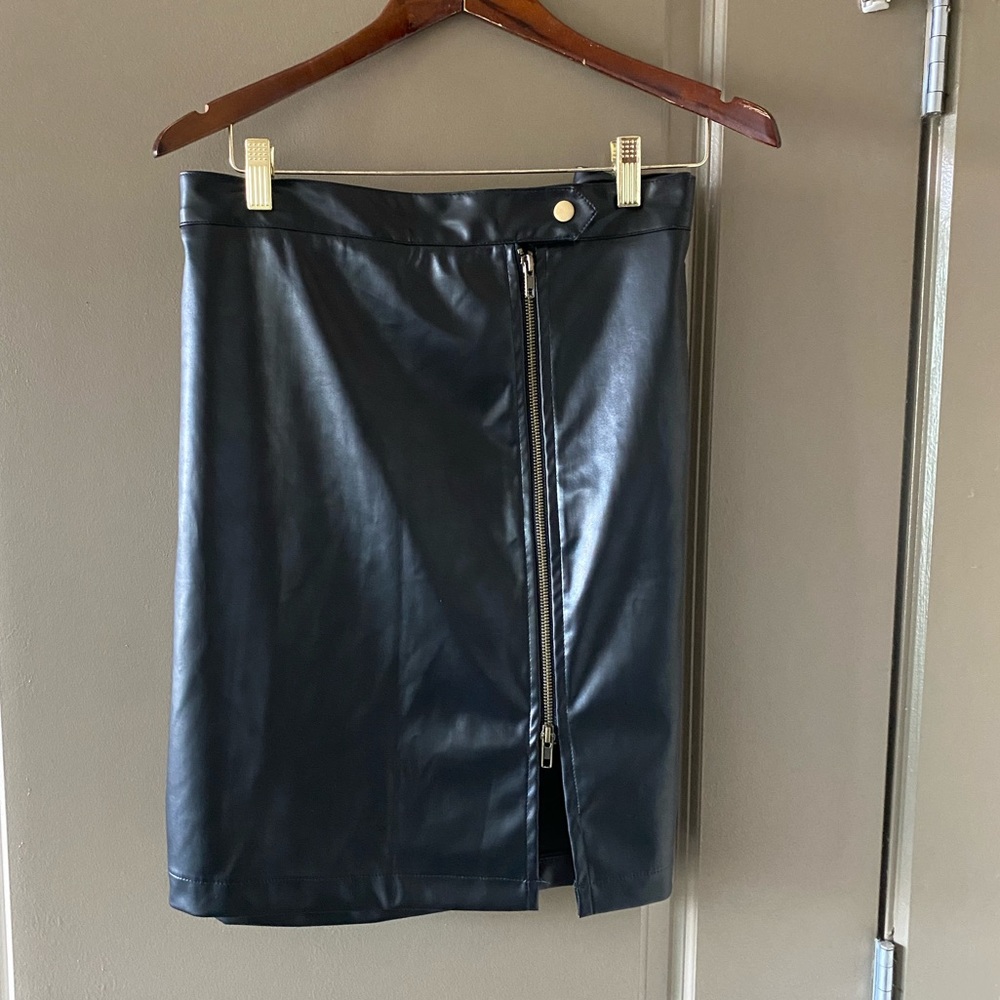 Faux Leather Skirt